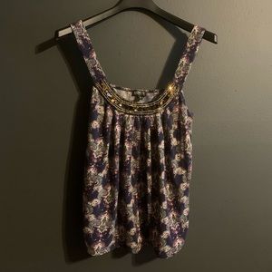 Express Paisley Sequin Flowy Tank